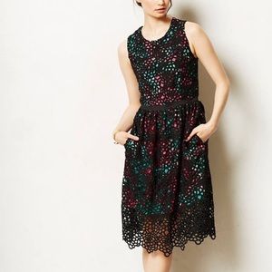 Anthropologie Woven Floral Lace Dress